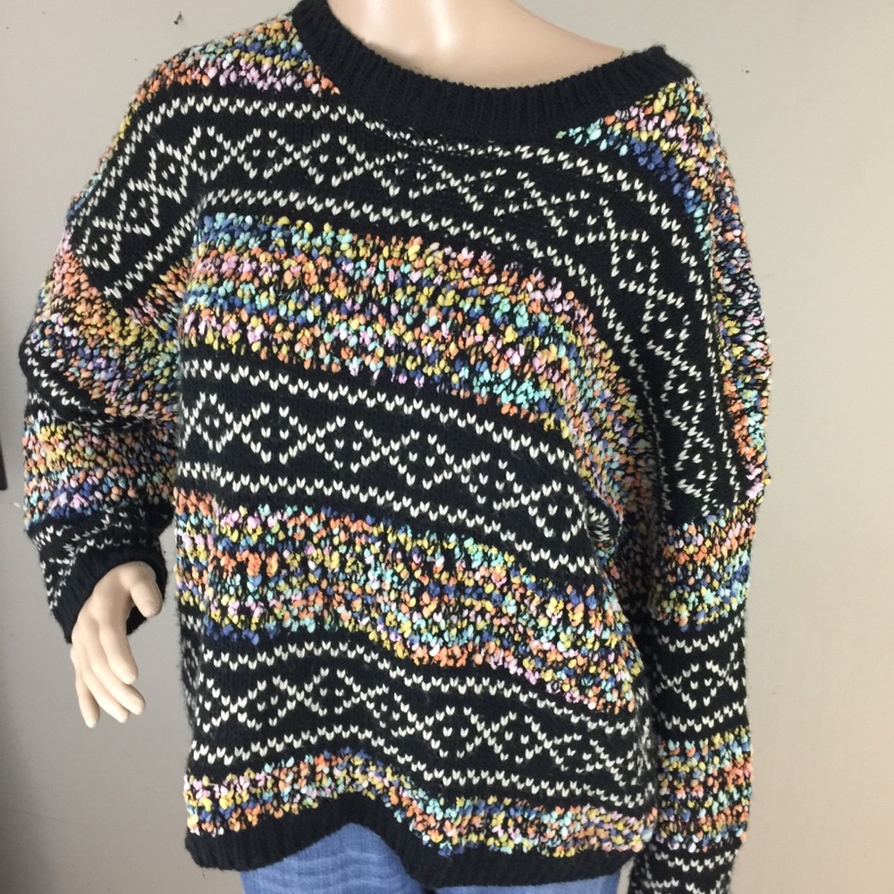 Morning Apple Multicolored Sweater Knit Sweater